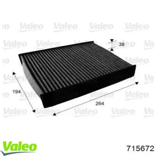 715672 VALEO Внутрішньосалонний фільтр