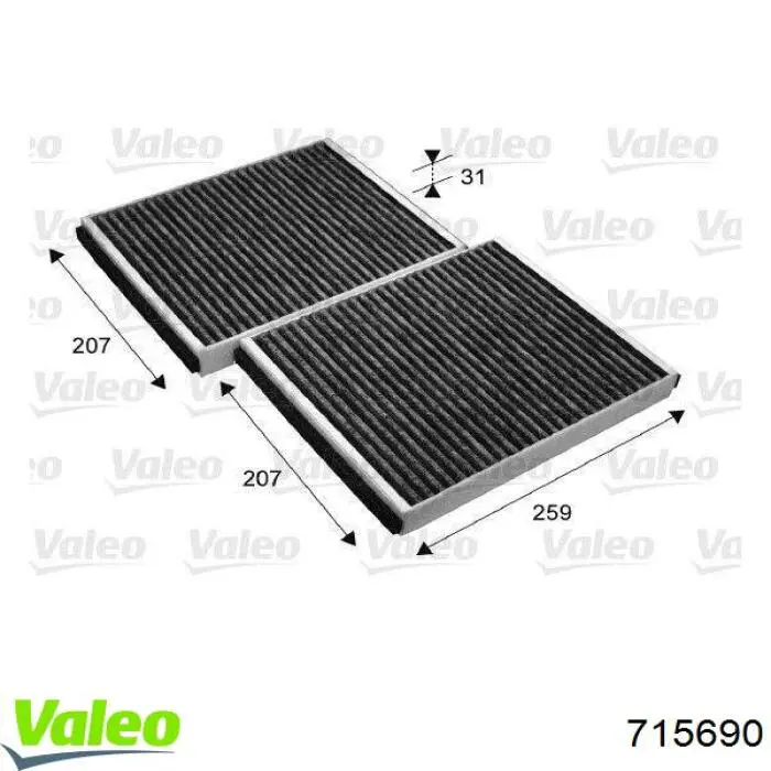 Повітряний фільтр салону VALEO 715690