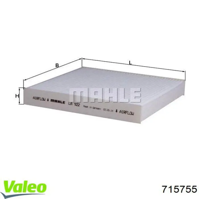 715755 VALEO Внутрішньосалонний фільтр