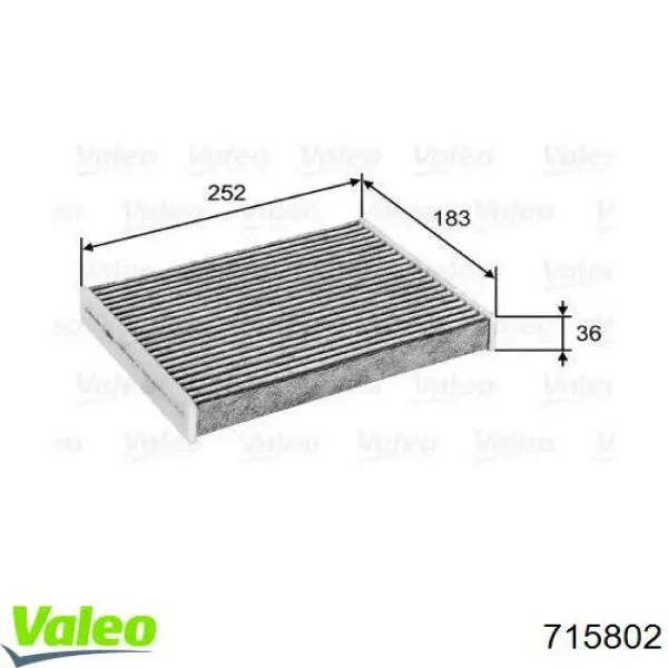 Повітряний фільтр салону VALEO 715802