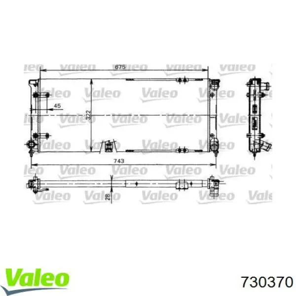 Купити 730370 VALEO Радіатор двигуна