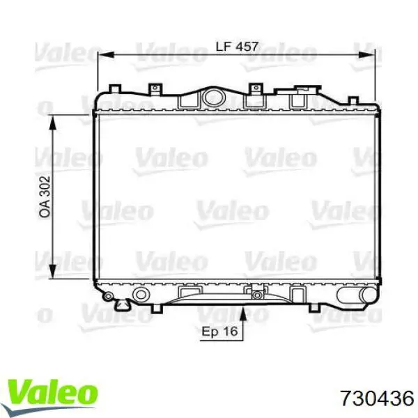 Купити 730436 VALEO Радіатор двигуна