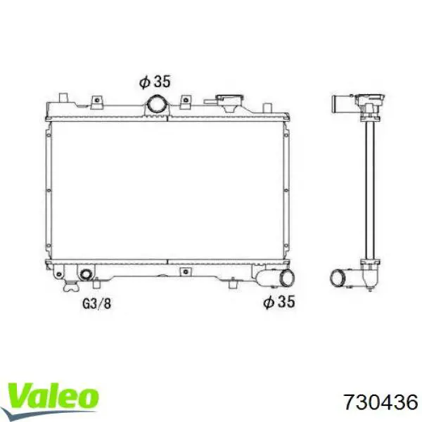 Радіатор 730436 VALEO