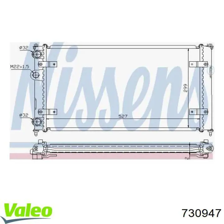 730947 VALEO Радіатор охолодження двигуна