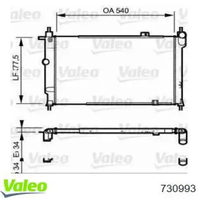 Радіатор 730993 VALEO