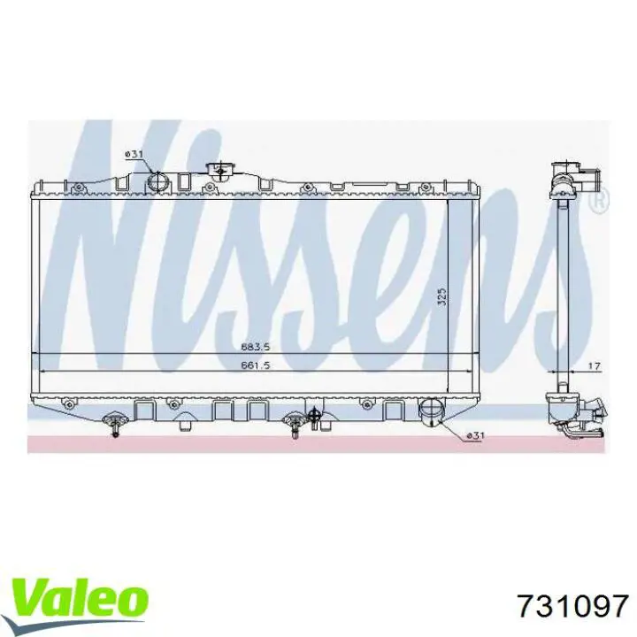 Радіатор основний Toyota 1640074140 ціна, від 77.80 USD