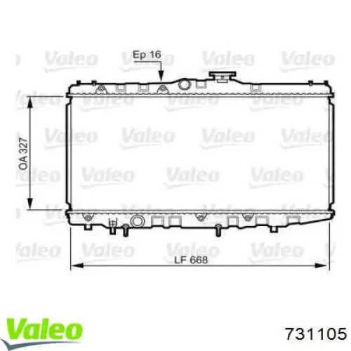 Радіатор 731105 VALEO