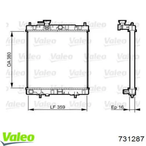 Радіатор 731287 VALEO