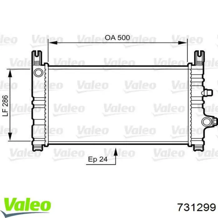 Радіатор основний VALEO 731299 ціна, від 119.47 USD