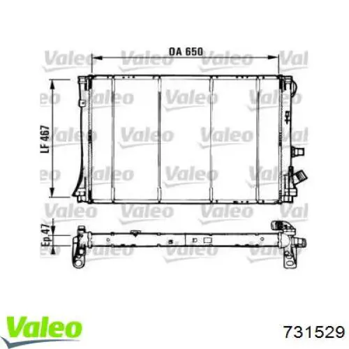 Радіатор 731529 VALEO