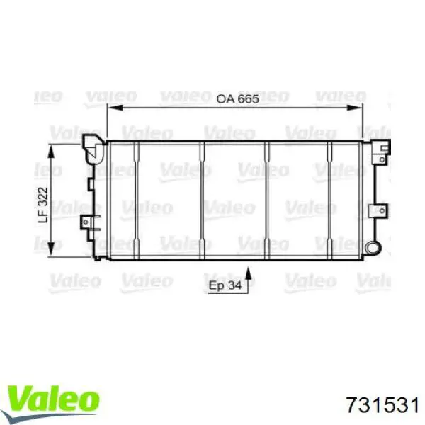 Радіатор 731531 VALEO