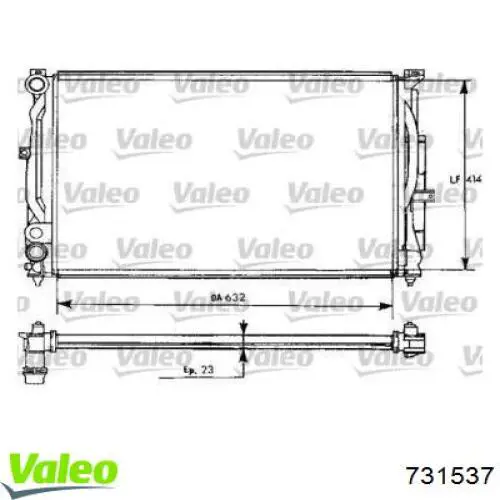 Купити 731537 VALEO Радіатор двигуна
