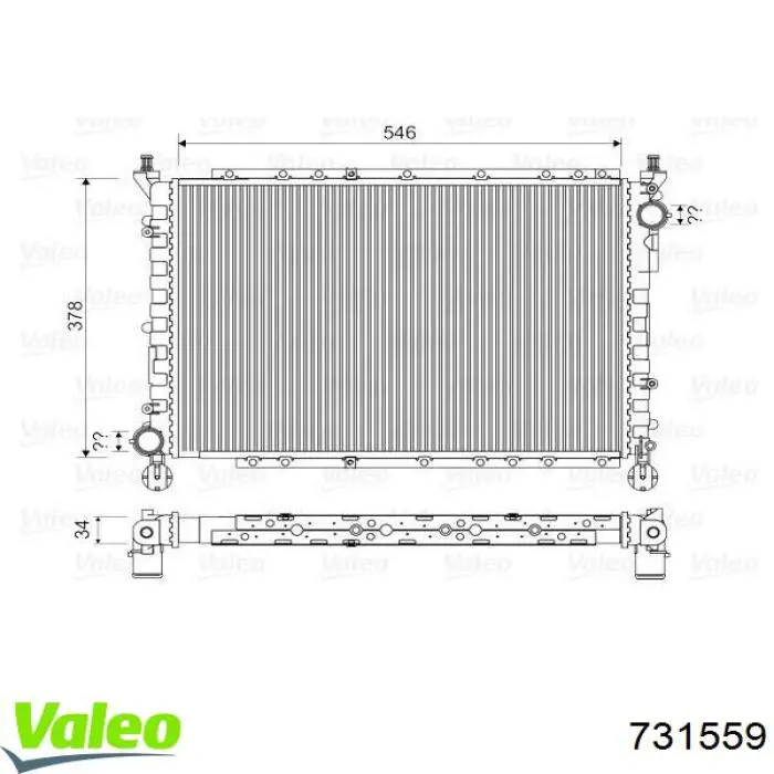 Радіатор основний Fiat/Alfa/Lancia 60595583 ціна, від 36.57 USD