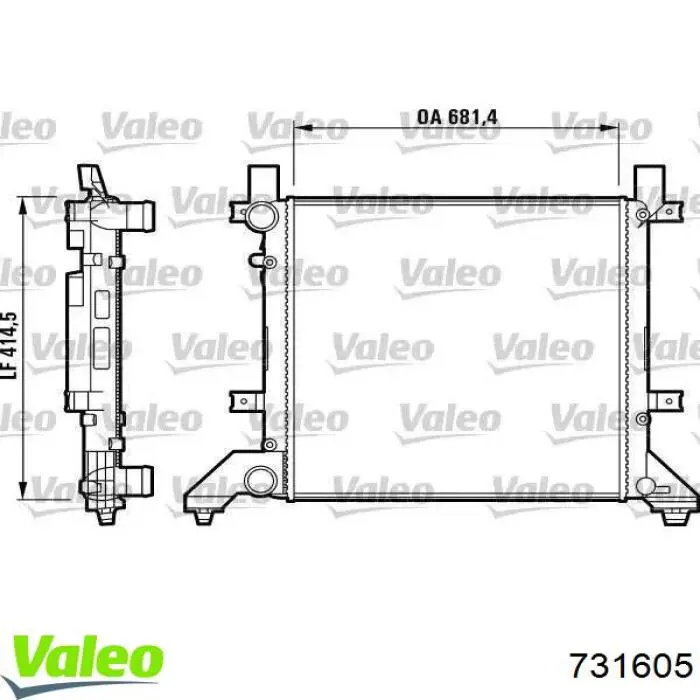 Купити 731605 VALEO Радіатор двигуна