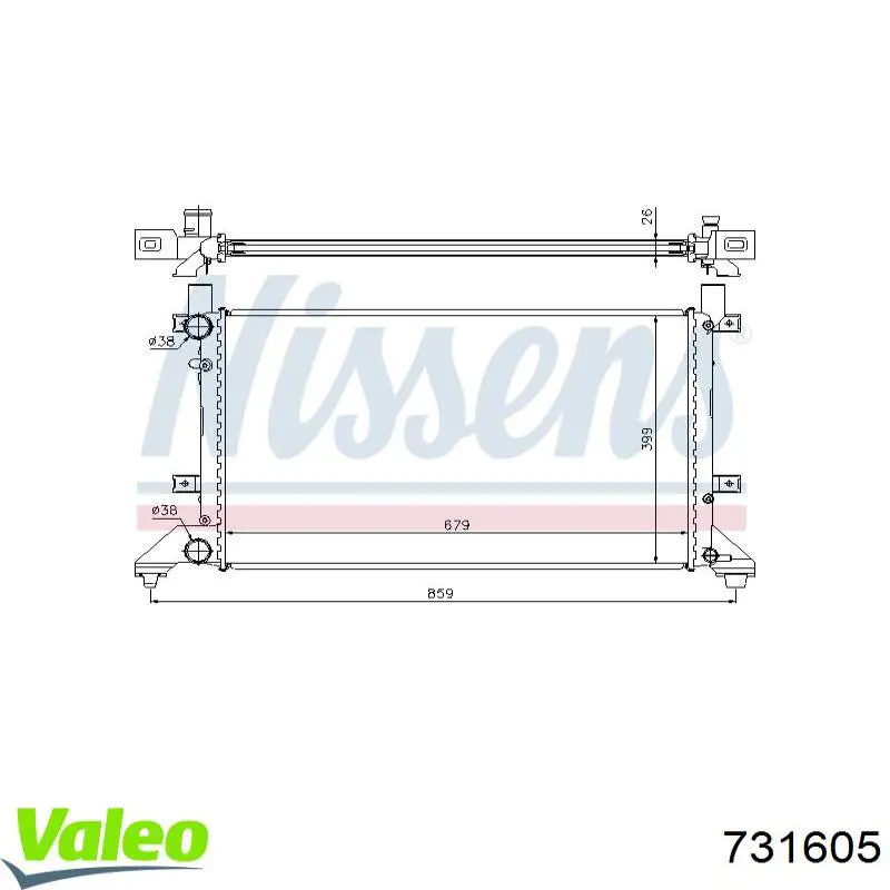731605 VALEO Радіатор охолодження двигуна