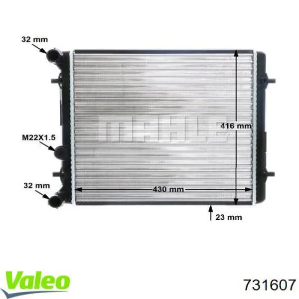 731607 VALEO Радіатор охолодження двигуна