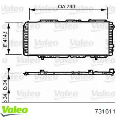 Радіатор 731611 VALEO