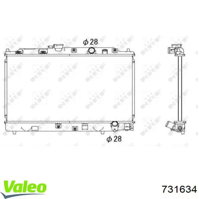 Радіатор основний Honda 19010PM8A02 ціна, від 427.20 USD