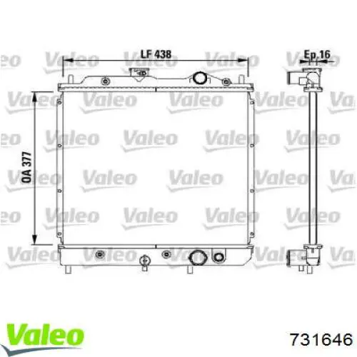 Радіатор 731646 VALEO