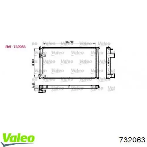 Радіатор 732063 VALEO