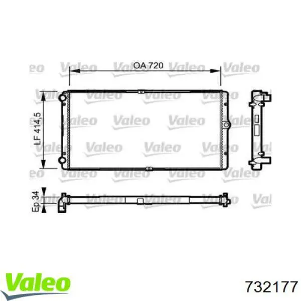 Купити 732177 VALEO Радіатор двигуна