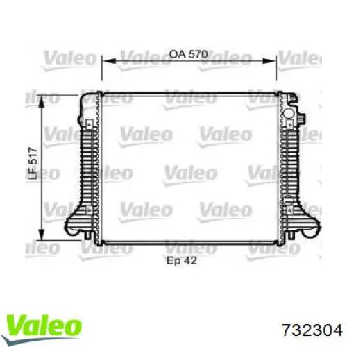 Купити 732304 VALEO Радіатор двигуна