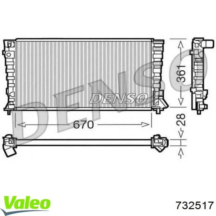 732517 VALEO Радіатор охолодження двигуна