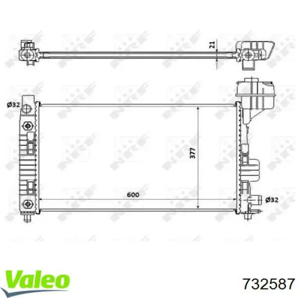 Купити A1685000202 Mercedes Радіатор двигуна