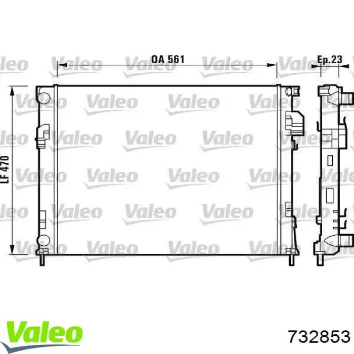 Радіатор 732853 VALEO