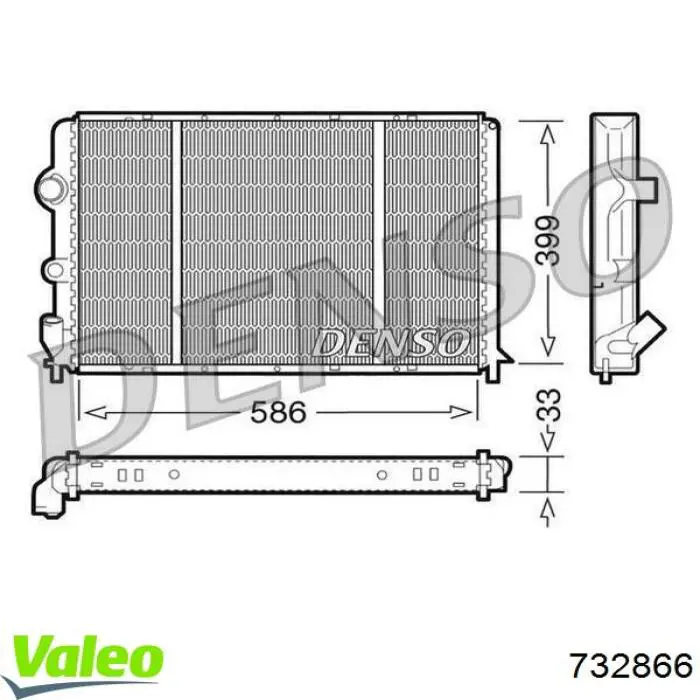 Радіатор охолодження Renault (RVI) 8200189286