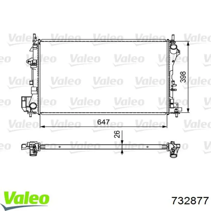 Радіатор 732877 VALEO