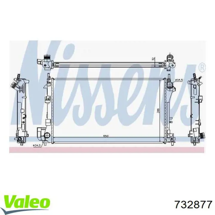 Радіатор 732877 VALEO