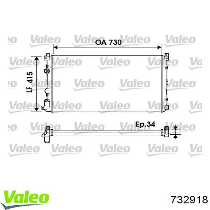 Купити 732918 VALEO Радіатор двигуна