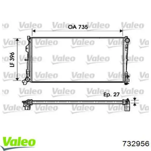 Радіатор 732956 VALEO