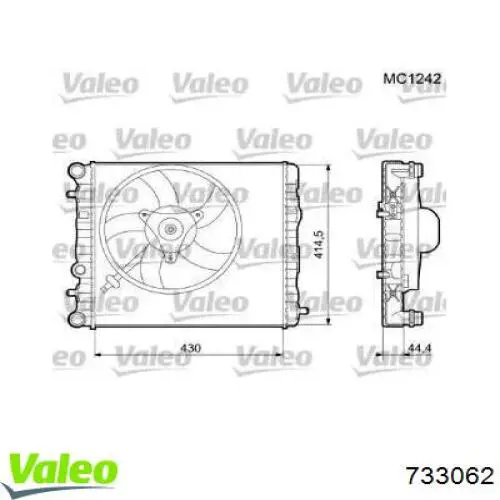 Купити 733062 VALEO Радіатор двигуна
