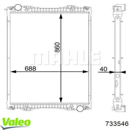 Радіатор 733546 VALEO