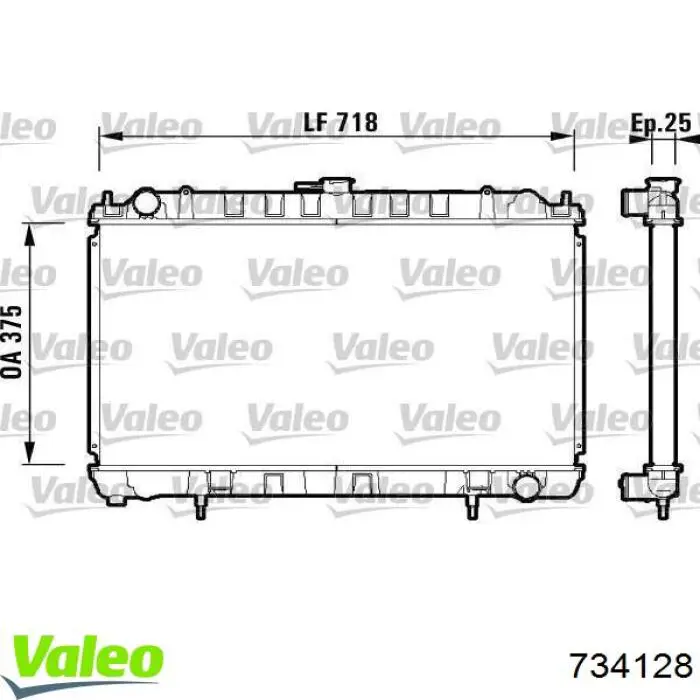 MB924451 Mitsubishi Радіатор охолодження двигуна