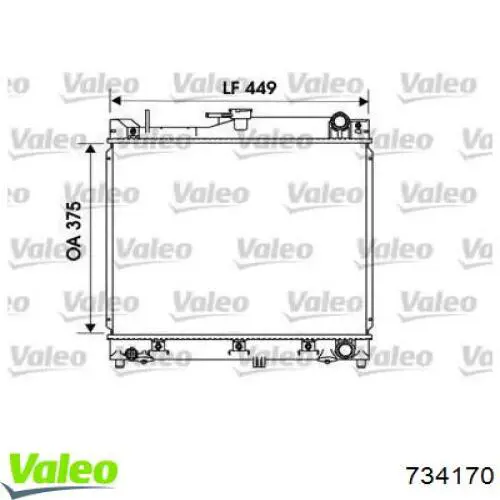 Радіатор основний VALEO 734170 ціна, від 76.32 USD