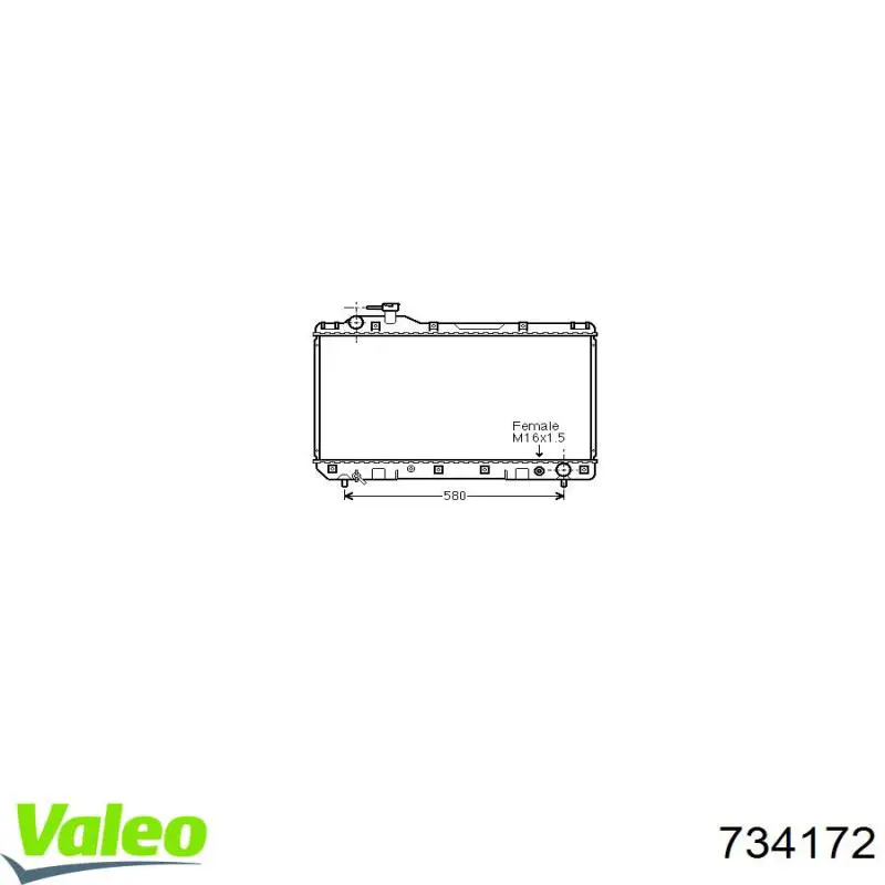 Радіатор основний VALEO 734172 ціна, від 109.84 USD