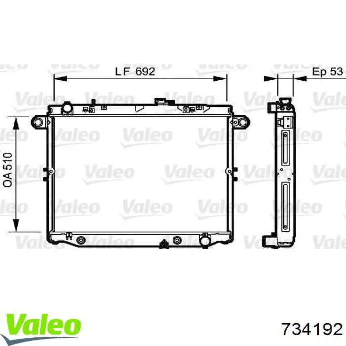 Радіатор 734192 VALEO