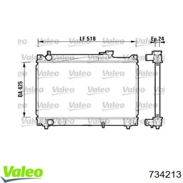 Купити 734213 VALEO Радіатор двигуна