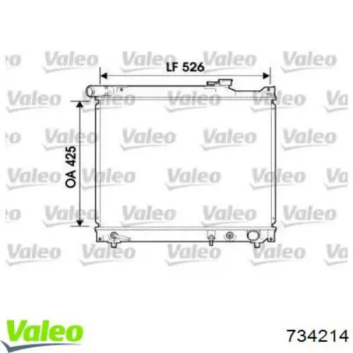 Радіатор охолодження двигуна 734214 VALEO