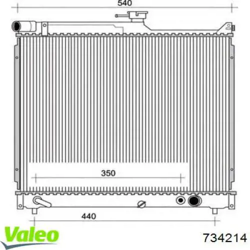 Радіатор основний VALEO 734214 ціна, від 83.23 USD