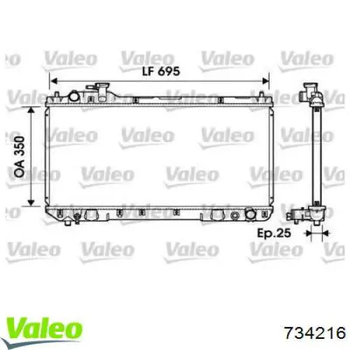 Купити 734216 VALEO Радіатор двигуна