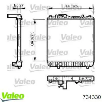 Купити 734330 VALEO Радіатор двигуна
