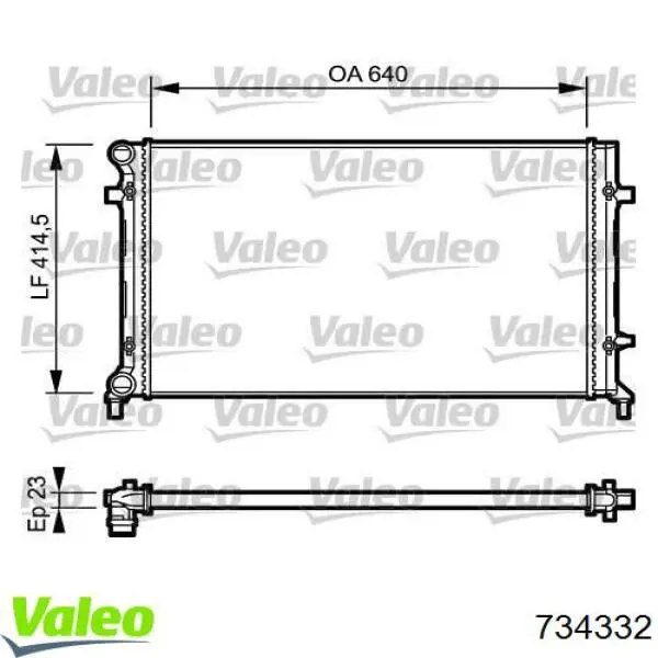 734332 VALEO Радіатор охолодження двигуна