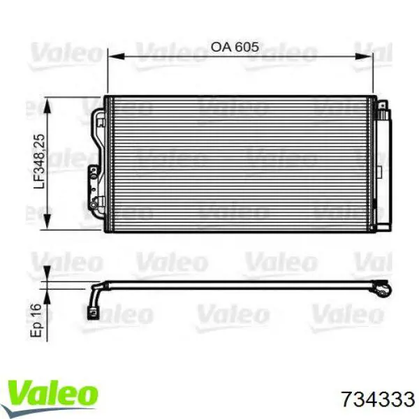 Купити 734333 VALEO Радіатор двигуна