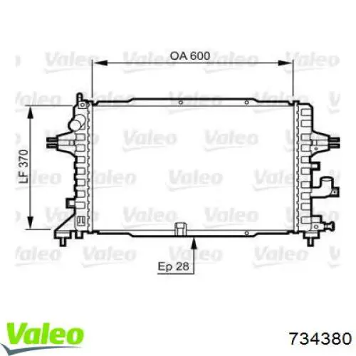 734380 VALEO Радіатор охолодження двигуна