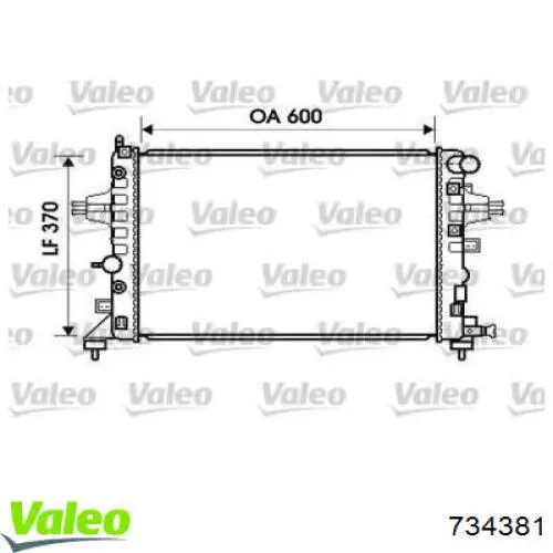 Радіатор охолодження двигуна 734381 VALEO