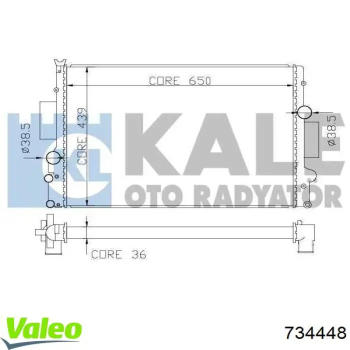 734448 VALEO Радіатор охолодження двигуна